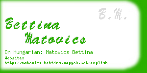 bettina matovics business card